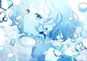 Rating: Safe Score: 20 Tags: aqua_eyes blue bow bubbles close hitoba necklace original polychromatic short_hair underwater water watermark User: BattlequeenYume