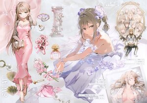 Rating: Questionable Score: 45 Tags: anmi blush braids breasts brown_hair choker cleavage dress flowers gray_eyes gray_hair group long_hair male mirror naked_shirt necklace original pantyhose scan sleeping translation_request twins twintails wristwear User: BattlequeenYume