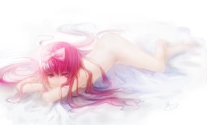 Rating: Questionable Score: 80 Tags: bow long_hair nude pink_eyes pink_hair urami vocaloid User: HawthorneKitty