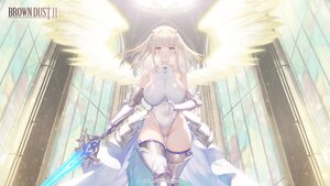Rating: Safe Score: 20 Tags: armor blonde_hair blue_eyes breasts brown_dust_2 elbow_gloves erect_nipples gloves justia_(brown_dust) leotard logo skintight sword tagme_(artist) thighhighs watermark weapon wings User: BattlequeenYume